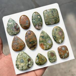 Natural Rhyolite Cabochon Wholesale Bulk Lot Loose Gemstone for Jewelry Making Pendant Ring Earrings DIY Crafts - Product Image 2