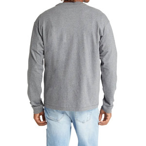 Camiseta de Manga Larga con Cuello Redondo para Hombre, Estilo Casual, Personalizada al por Mayor, de Alta Calidad, Corte Regular, Color Liso, Mezcla de Algodón - Product Image 5