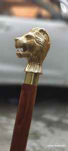 Bastón con Cabeza de León, Mango de Latón, Estilo Victoriano Antiguo, Hecho a Mano, Ligero, Coleccionable, Regalo para Hombres y Mujeres, Uso en Exteriores - Product Image 5