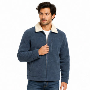 Comfortable Customizable High Quality <b>Sherpa</b> <b>Jacket</b> Front Logo OEM Service Winter Wear <b>Men</b> Breathable Design Custom Colors - Product Image 1