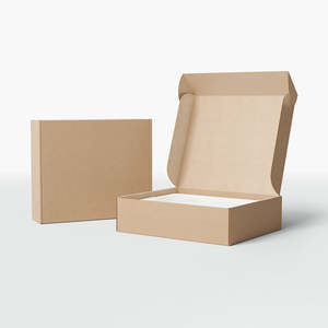 Boîte d'expédition en carton ondulé avec logo personnalisé pour l'emballage de vêtements, boîte en papier pour l'expédition de vêtements de marque de luxe - Product Image 1