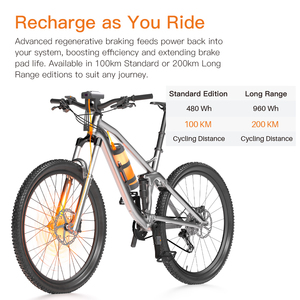 Kit de conversion de vélo électrique HyperFox Drive pour <span class=keywords><strong>roue</strong></span> <span class=keywords><strong>avant</strong></span> et arrière, avec batterie intégrée, système d'entraînement pour vélo électrique - Product Image 1