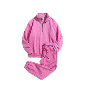 Wholesale Price Winter Streetwear Tracksuit Hooded Drawstring <b>Jacket</b> Jogger Set Reversible Lightweight Breathable Unisex - Product Image 5