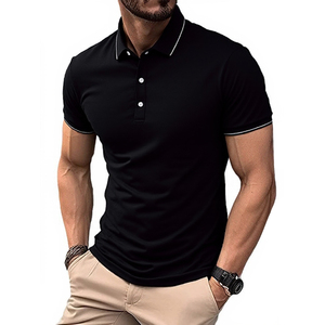 Polo Sport Décontracté à Manches Courtes 2025 – Séchage Rapide, Imprimé Uni, 100% Polyester, Taille XL (ODM) - Product Image 4