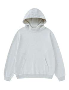 Streetwear <b>Vintage</b> Oversized Hoodie 2026 Winter Regular Fit Solid Color Full Zip Fleece <b>Sweatshirt</b> Garment Dyed Embroidered - Product Image 3