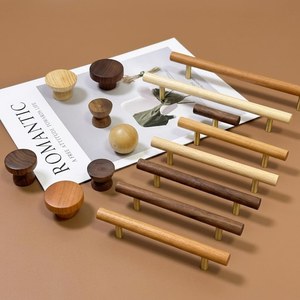 Premium Wooden <b>Pull</b> Handle Set Artisan Crafted Cabinet Knobs Contemporary Wooden <b>Bar</b> <b>Pulls</b> Smooth Finish Drawer Handles Nordic - Product Image 3
