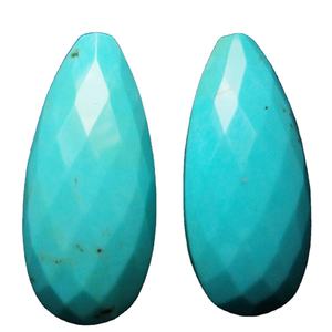 Natural azul turquesa 13X29 pera Briolette en forma de cabujones corte piedra preciosa suelta para la fabricación de joyas tendencia piedra de alta calidad - Product Image 1