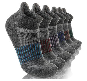 Chaussettes de sport respirantes à coupe basse avec motif rayé en plusieurs couleurs pour toutes les saisons et les sports de plein air - Product Image 6