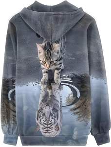 ROMEO INDUSTRY Sweat à capuche zippé pour femmes et adolescentes, respirant, 95% polyester, 5% élasthanne, automne, XS-5XL - Product Image 4