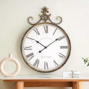 Reloj de Pared de Metal Estilo Vintage al por Mayor |   Decoración Artesanal para el Hogar de Moradabad - Product Image 4