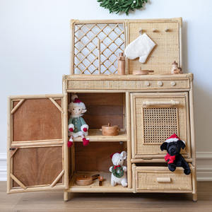 Top sélectionné rotin cuisine stockage des aliments jouets pour enfants naturel poêle jouet enfant enfants en bois semblant jouer - Product Image 4