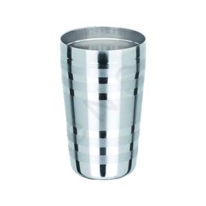 Gafas de agua con contacto plateado, elaboradas en la India, para cerveza, con acabado pulido, para beber agua, de Metal y acero inoxidable - Product Image 1