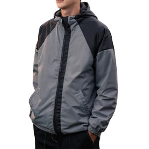 Ensemble de veste coupe-vent décontractée en patchwork fin, style hip-hop, vêtements de sport, faible MOQ, prix abordable - Product Image 1