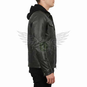 Chaqueta de Cuero para Hombre, Estilo Moderno, Corte Entallado, de Lujo, Calidad Premium, Ropa Casual de Calle, Chaqueta de Invierno para Hombre - Product Image 5