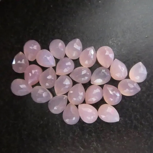 6mm 9mm naturel rose calcédoine Rose coupe poire Cabochon lisse Semi précieux pierres précieuses anneaux fabrication de bijoux au prix le plus bas 100% - Product Image 4