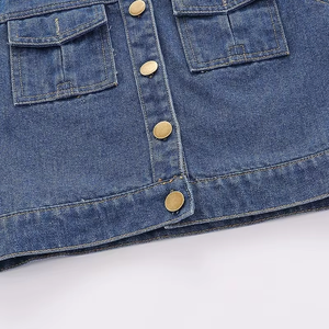 Trending Design Denim Jacket Casual Outwear with Button <b>Up</b> Denim Coat for Kids <b>Boys</b> & Girls - Product Image 2