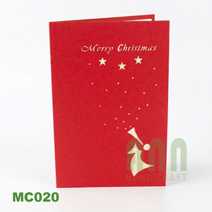 Navidad ángeles 3D Pop-up Offset impreso tarjetas de invitación Año Nuevo vacaciones tarjetas de felicitación Vietnam mate barniz papel recuerdos - Product Image 6