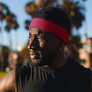 Elastic <b>Sports</b> <b>Headband</b> for Men and Women, Sweat Absorbent Terry Cloth Head Band, Non Slip Fitness - Product Image 6