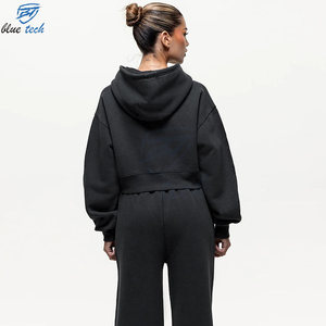 Women Casual Regular Solid Printed Hoodie Trouser Set Cotton Fleece Tracksuit Custom Logo Eco-Friendly Breathable Plus Size - Product Image 4