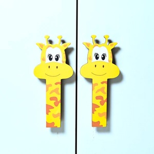 Poignée de meuble en forme de girafe mignonne pour enfants, poignée de porte, bouton de tiroir, poignée de commode multicolore - Product Image 5