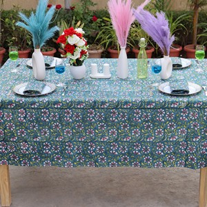 Nappe carrée en coton fait main de qualité supérieure, motif floral indien vintage, avec serviettes, sets de table et chemins de table pour fêtes modernes - Product Image 5