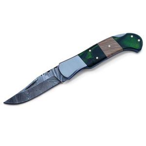 Premium Folding Knives Damascus <b>Steel</b> Blade Handmade Pocket Design with Comfortable Handle for <b>Outdoor</b> Hunting Camping Utility - Product Image 1