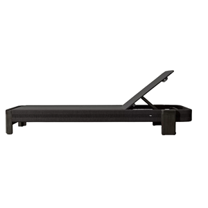 Vente directe d'usine, chaise longue d'extérieur en teck massif de haute qualité, moderne, noire, durable, résistante aux intempéries, style minimaliste - Product Image 2