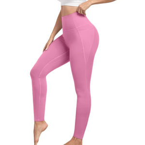 Leggings de Yoga de Alta Calidad para Mujer, Cintura Media, Diseño Sólido, Sin Costuras, Ropa Deportiva para Fitness en Venta - Product Image 4