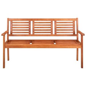 Banc de jardin en teck 3 places avec dossier à lattes horizontales - Product Image 1