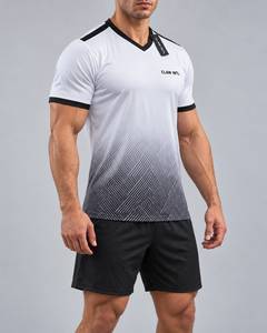 Maillot de football pour homme Claw Intl, col en V, manches courtes, sublimation géométrique, polyester respirant - Product Image 3