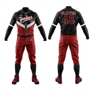 Uniforme de baseball pour homme 100 % polyester, design personnalisé, créez votre propre logo, uniforme de baseball à vendre - Product Image 5