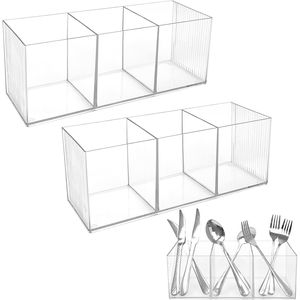Organizador de Cubiertos de Plástico Grande para Encimera de Cocina, Soporte para Utensilios para una Organización Eficiente - Product Image 1