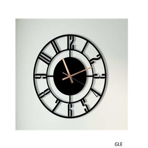Latest Arrival Iron Made Black Handmade Modern Classical <b>Wall</b> <b>Clock</b> with Golden Nipples for Home Decoration - Product Image 1