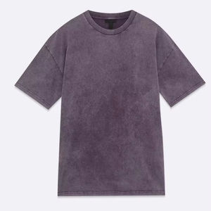 Camiseta Oversize de Calidad con Lavado Ácido para Hombre, 100% Algodón, Tejido Grueso y Suave, Hombro Caído, Largo Extendido, Ecológica - Product Image 5