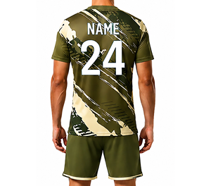 Maillot de football/soccer classique rétro personnalisable à motif géométrique, respirant et à séchage rapide, qualité supérieure du Pakistan - Product Image 3