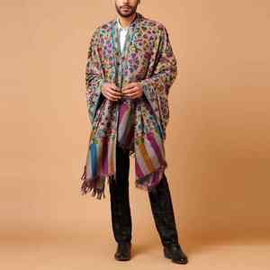 Chal de Pashmina Kani Estampado de Lujo Hecho a Mano, Suave, Cálido, Transpirable, Diseño Sólido, Elegante Envoltura para Invierno - Product Image 1