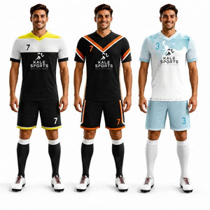 New Apparel Customized Soccer Uniform Full Team Set Short Sleeves Breathable Uniform Cheap Price Low MOQ - Product Image 1