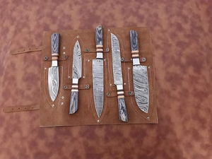Juego de Cuchillos de Chef Hechos a Mano de Acero de Damasco para Cocina, Afilados, Cómodos, Forjados con Acabado Premium, Colección Excepcional - Product Image 5