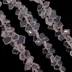Cuentas de cuarzo rosa natural de forma elegante, cuentas de piedras preciosas lisas para la fabricación de joyería, venta al por mayor, suministro de cuarzo rosa a granel, India. - Product Image 6