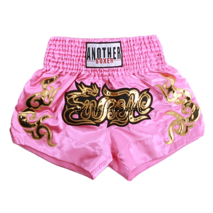 Shorts de Muay Thai noirs, shorts de boxe pour hommes, femmes et enfants, vêtements d'arts martiaux en satin, vêtements de MMA, vêtements de combat en cage, pantalons de grappling, de kickboxing - Product Image 4
