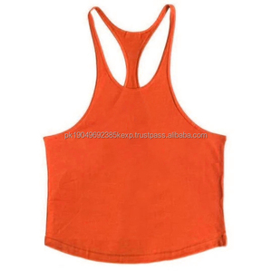 Débardeur de sport pour homme sur mesure, tissu tissé, spandex, coupe musclée avec bretelles pour la remise en forme et l'exercice - Product Image 3
