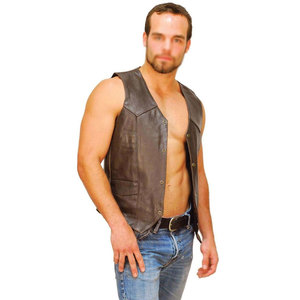 Chaleco de Cuero de Invierno Elegante para Tallas Grandes, con Cierre de Botones y Costuras Resistentes para Actividades al Aire Libre Diarias - Product Image 3