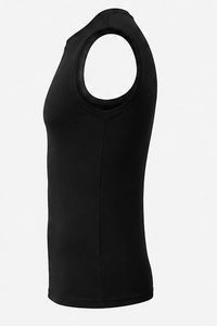 Débardeur sans manches en tricot noir pour femme, col rond, minimaliste, uni, coupe classique - Product Image 5