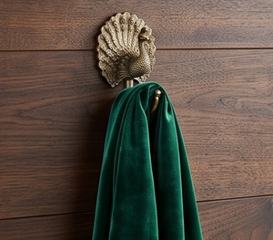 Handmade Metal Peacock Wall <b>Hook</b> Vintage Animal Design Single <b>Hook</b> For Home Decor Heritage Wall Accent - Product Image 3