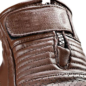 Guantes de Motocicleta de Cuero Marrón Vintage para Hombre, Guantes Retro Cafe Racer, Guantes de Verano Perforados para Motociclismo, Protección de Nudillos Reforzada - Product Image 6