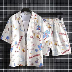 รองรับการปรับแต่งเสื้อยืดแขนสั้นลำลองเท่ๆ สำหรับผู้ชาย ลายพิมพ์แฟชั่นชายหาด ชุดเซ็ตสองชิ้นเสื้อและกางเกงขาสั้นสำหรับคู่รัก - Product Image 3