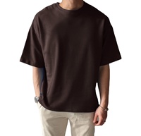 T-shirts décontractés à manches courtes pour hommes, séchage rapide, athlétiques, grande taille, respirants, vêtements de sport, 100% coton satiné 220g
