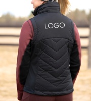 Veste d'équitation d'hiver pour femmes de haute qualité, en tissu taffetas de polyester, maille de spandex, nylon, hydrofuge, séchage rapide, directement du fabricant