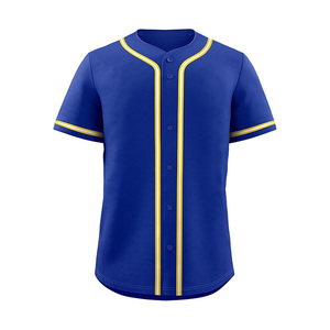Performance <b>Baseball</b> Jersey Quick Dry Polyester Spandex Stretch Lightweight Athletic Shirt Custom OEM Supplier - Product Image 1