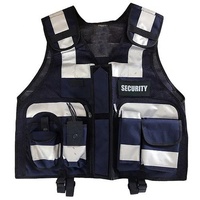 Gilet de sécurité haute visibilité réfléchissant avec fermeture éclair avant, poches multifonctionnelles, uniformes de sécurité personnalisés, polyester tactique haute visibilité